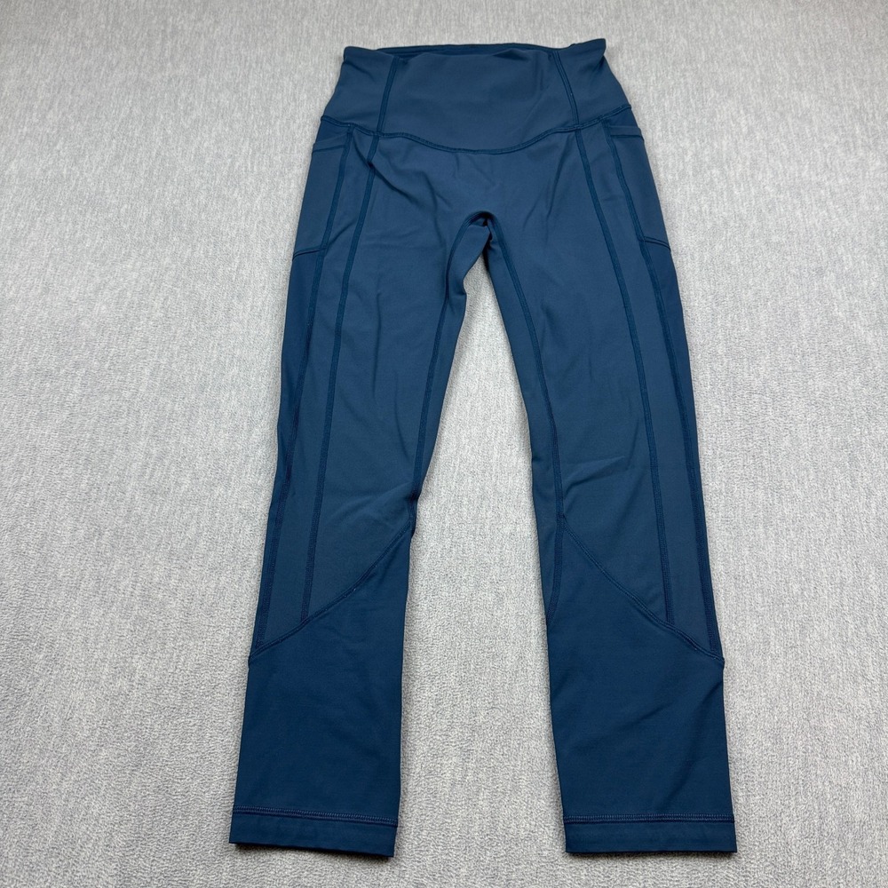 Lululemon Leggings Women 6 Blue All The Right Places Crop II Yoga Gym Run Pants‎